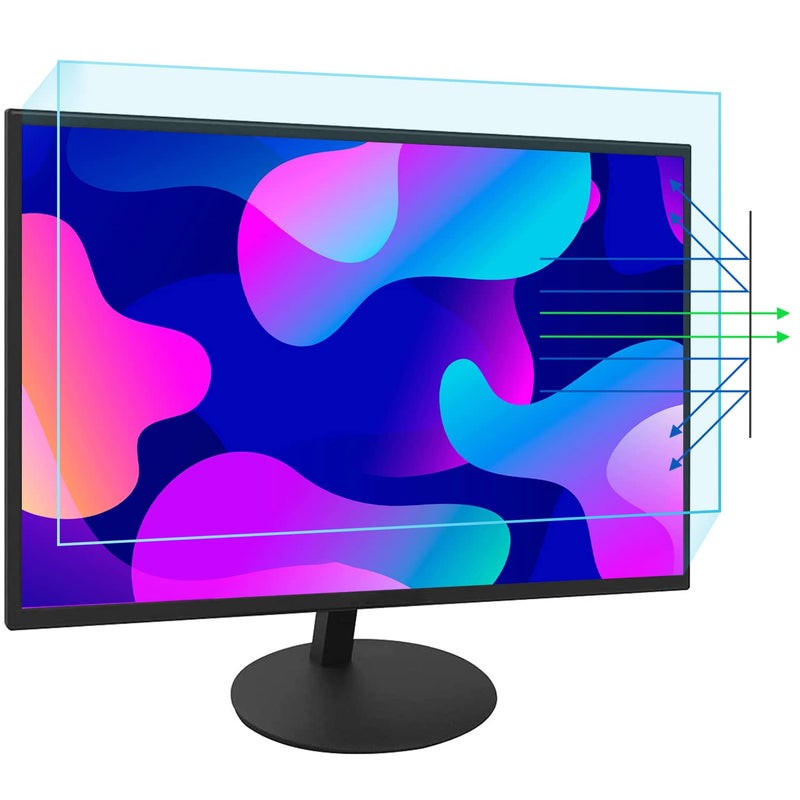 FFORITO 27 Inch Blue Light Blocking Computer Screen Protector, Eye Protection Screen Filter Compatible with 27" Sceptre/Dell/Asus/Acer/ViewSonic/Samsung/Aoc/HP/LG Computer with 16:9 Aspect Ratio - Image 1